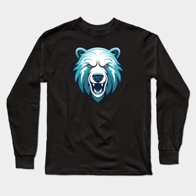 Polar Bear Vector Long Sleeve T-Shirt by ZombieTeesEtc